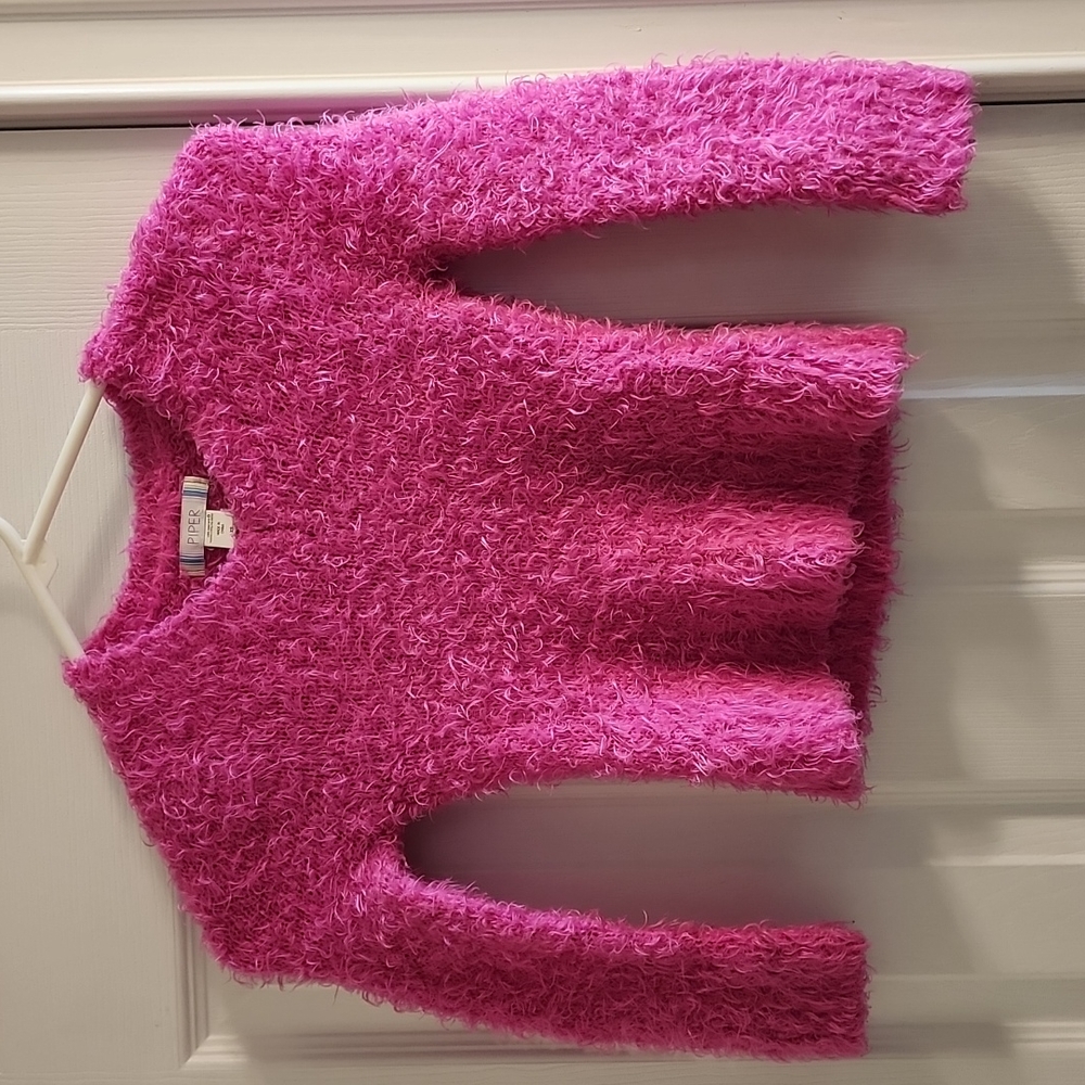 Piper Fuzzy Pink Sweater (Girls Size XS)